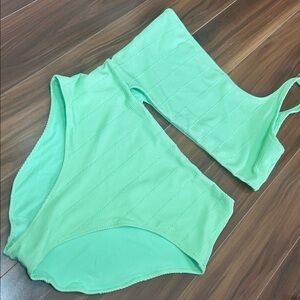 XXL Aerie one piece full coverage green swimsuit